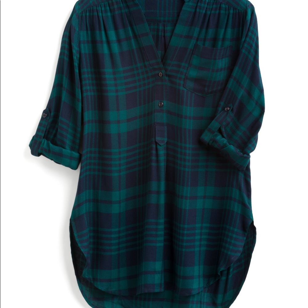 Adorable Split Neck Henley Top!